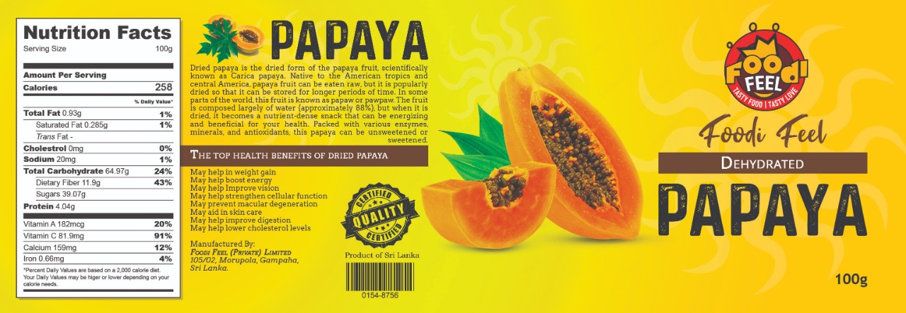 Dehydrated Papaya